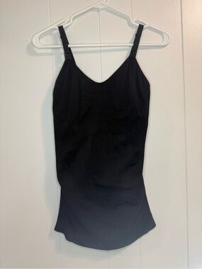 Nursing Camisole Black Women's Size Medium Spaghetti Strap Tank